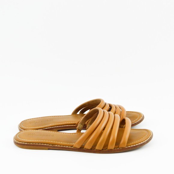 Madewell Leather Slide Sandals #109-28 - Picture 3 of 5